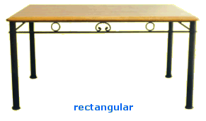 Rectangular table